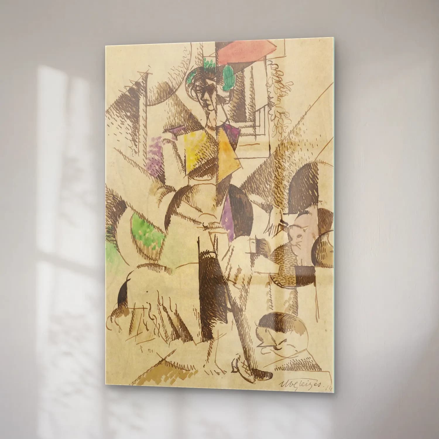 Albert Gleizes – Portrait cubiste cam tablo — sağ açıdan görünüm