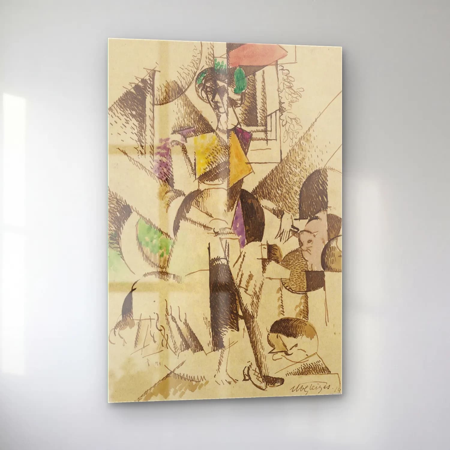 Albert Gleizes – Portrait cubiste cam tablo — sol açıdan görünüm