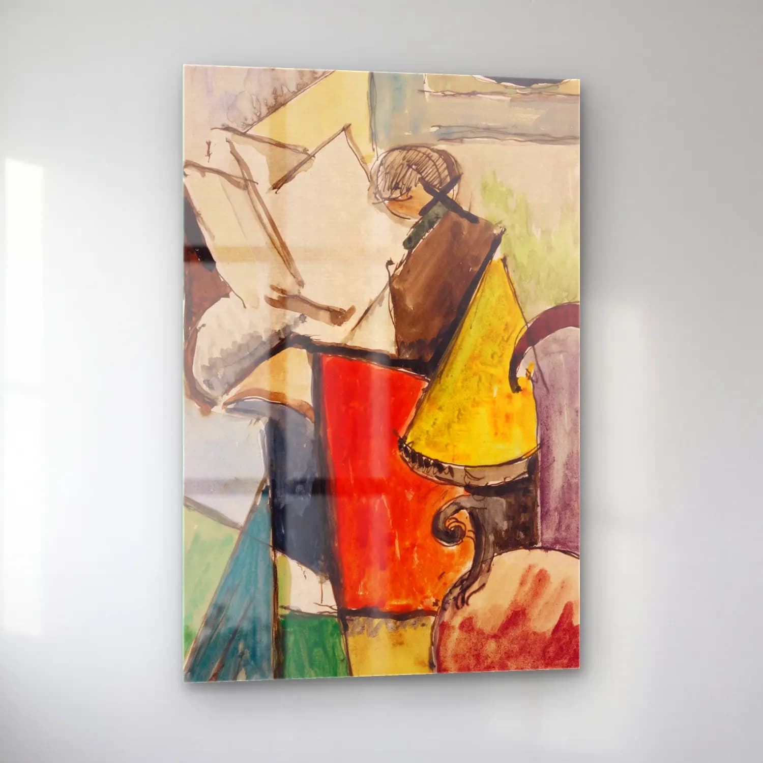 Albert Gleizes – Étude de Portrait de Florent Schmitt cam tablo — sol açıdan görünüm