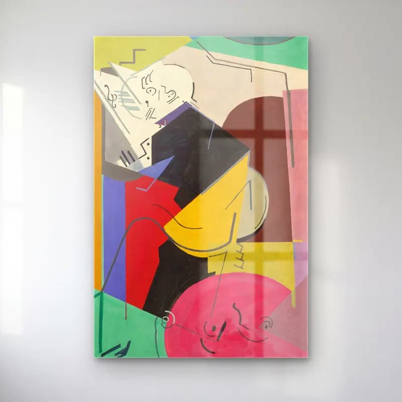 Albert Gleizes – Étude pour le portrait de Florent Schmitt cam tablo — Albert Gleizes – Étude pour le portrait de Florent Schmitt — modern soyut soyut formlar
