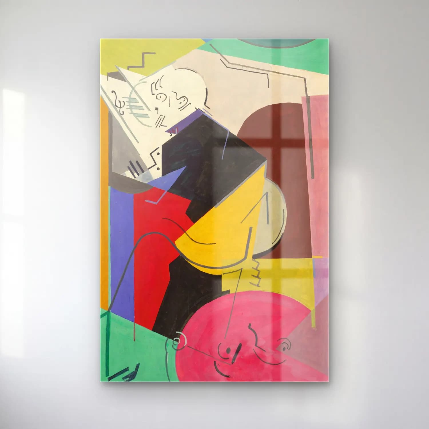 Albert Gleizes – Étude pour le portrait de Florent Schmitt cam tablo — Albert Gleizes – Étude pour le portrait de Florent Schmitt — modern soyut soyut formlar