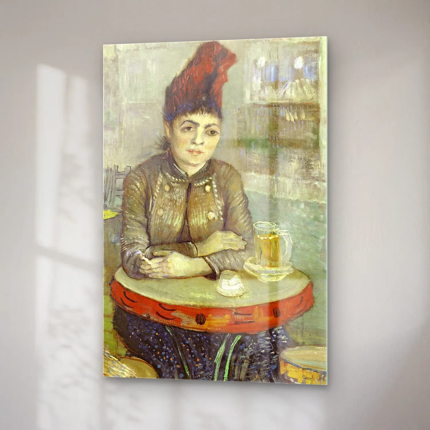 Vincent van Gogh – Agostina Segatori Sitting in the Café du Tambourin cam tablo — sağ açıdan görünüm