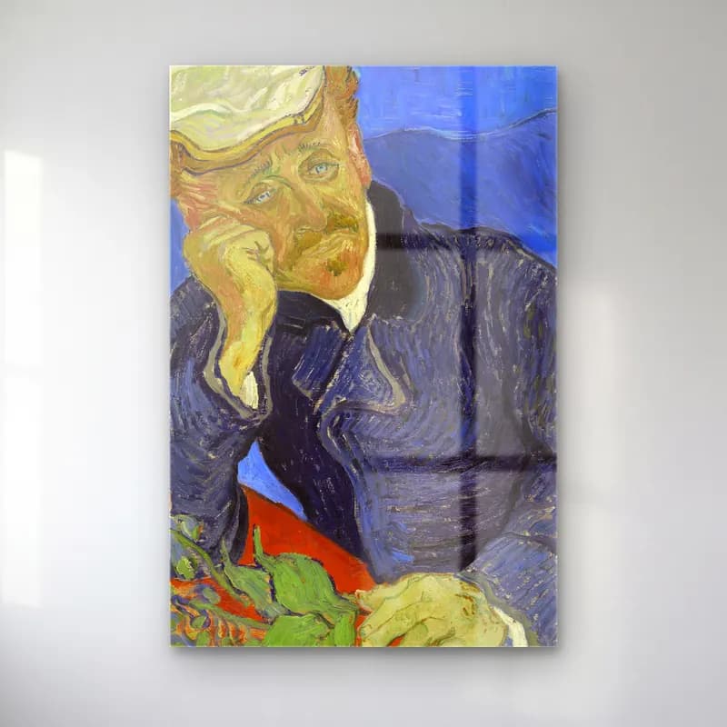 Vincent van Gogh – Dr Paul Gachet cam tablo — Vincent van Gogh – Dr Paul Gachet — empresyonist erkek portresi