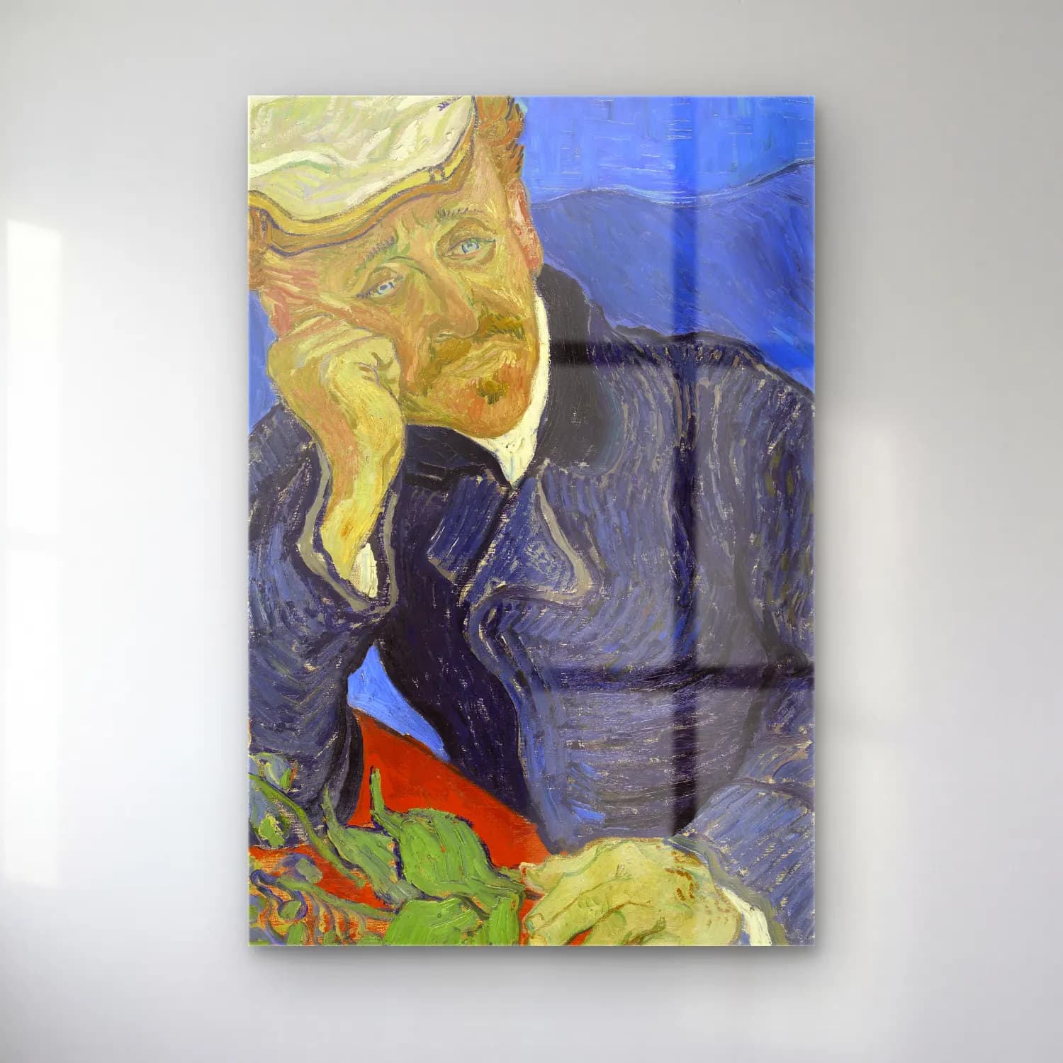Vincent van Gogh – Dr Paul Gachet cam tablo — Vincent van Gogh – Dr Paul Gachet — empresyonist erkek portresi