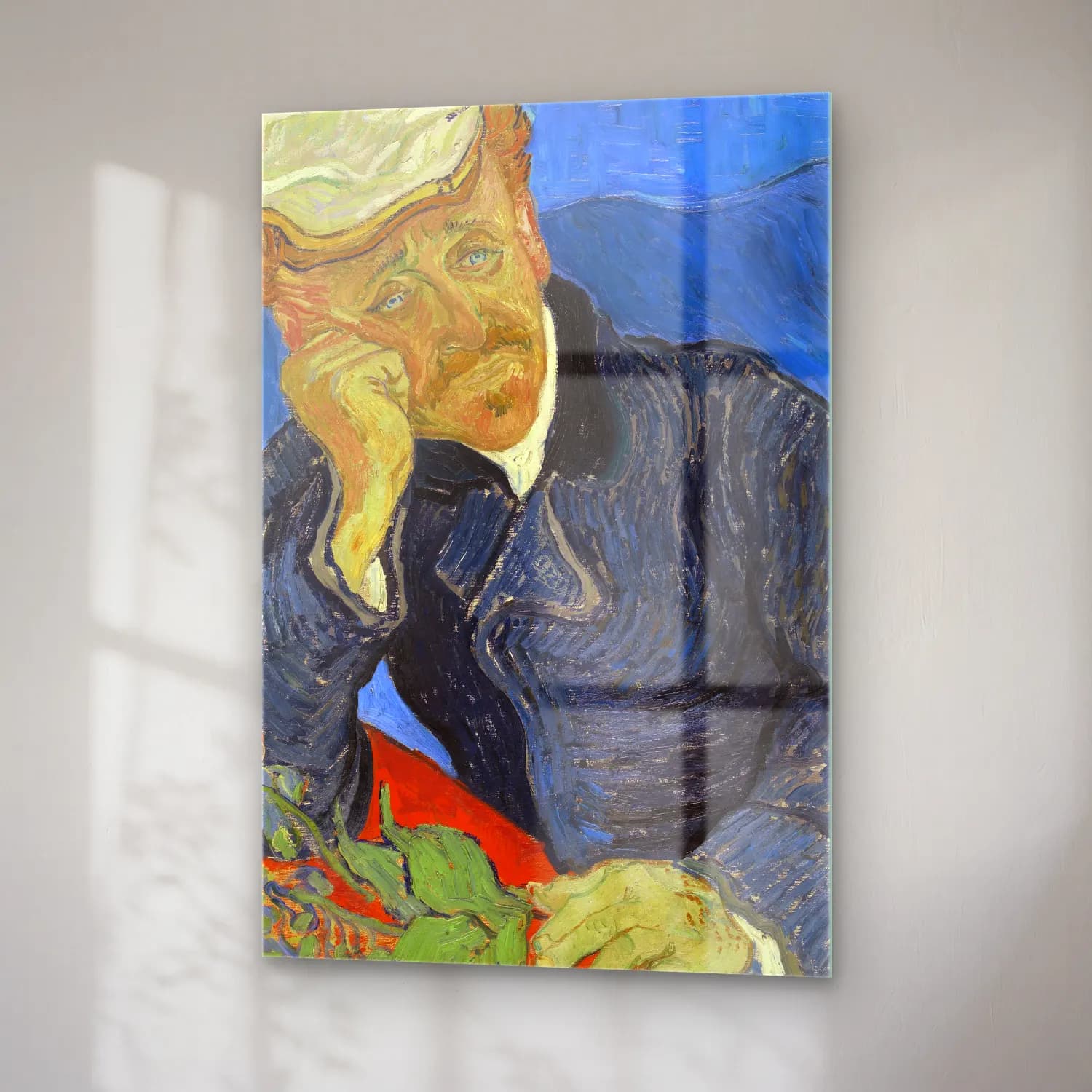 Vincent van Gogh – Dr Paul Gachet cam tablo — sağ açıdan görünüm