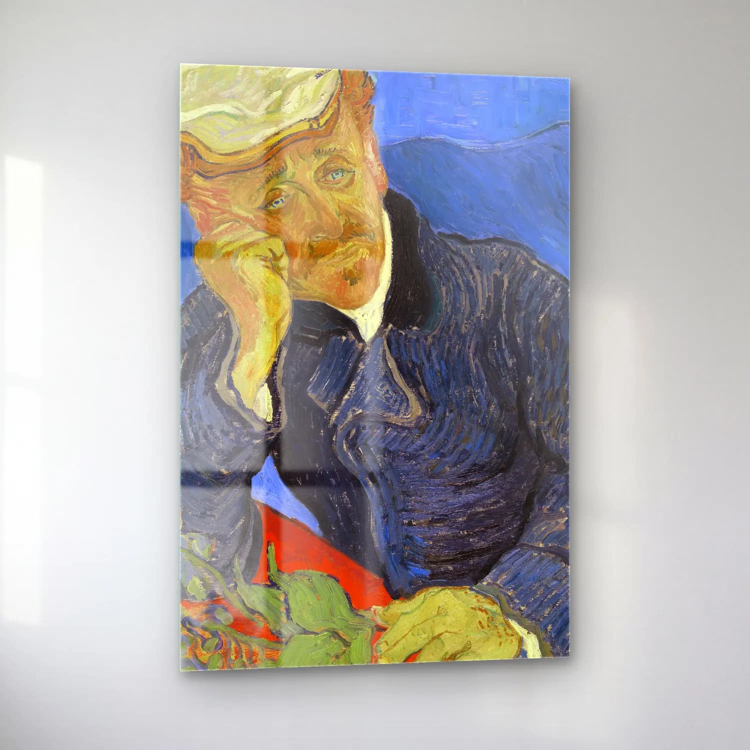 Vincent van Gogh – Dr Paul Gachet cam tablo — sol açıdan görünüm