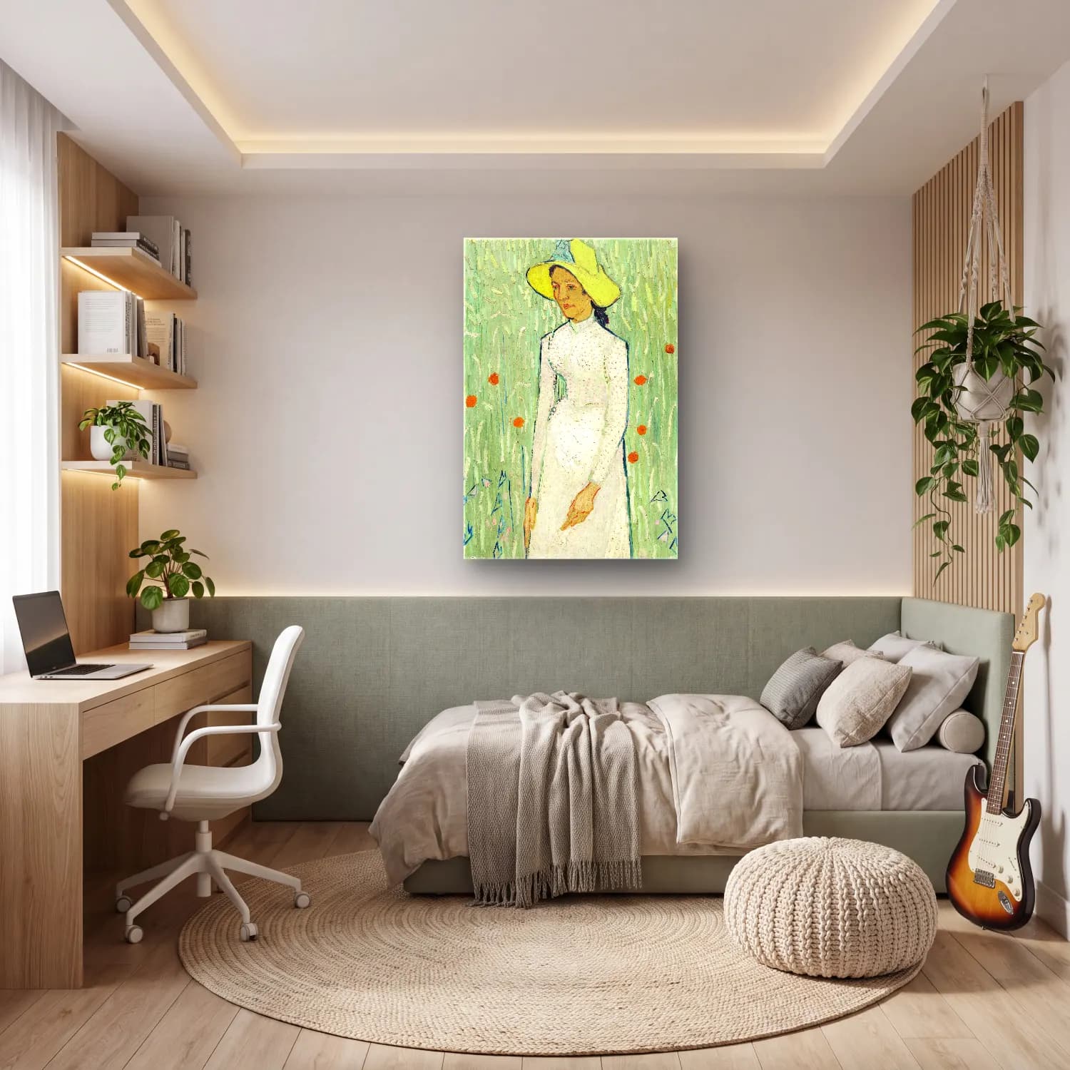Vincent van Gogh – Girl in White cam tablo — genç odasında