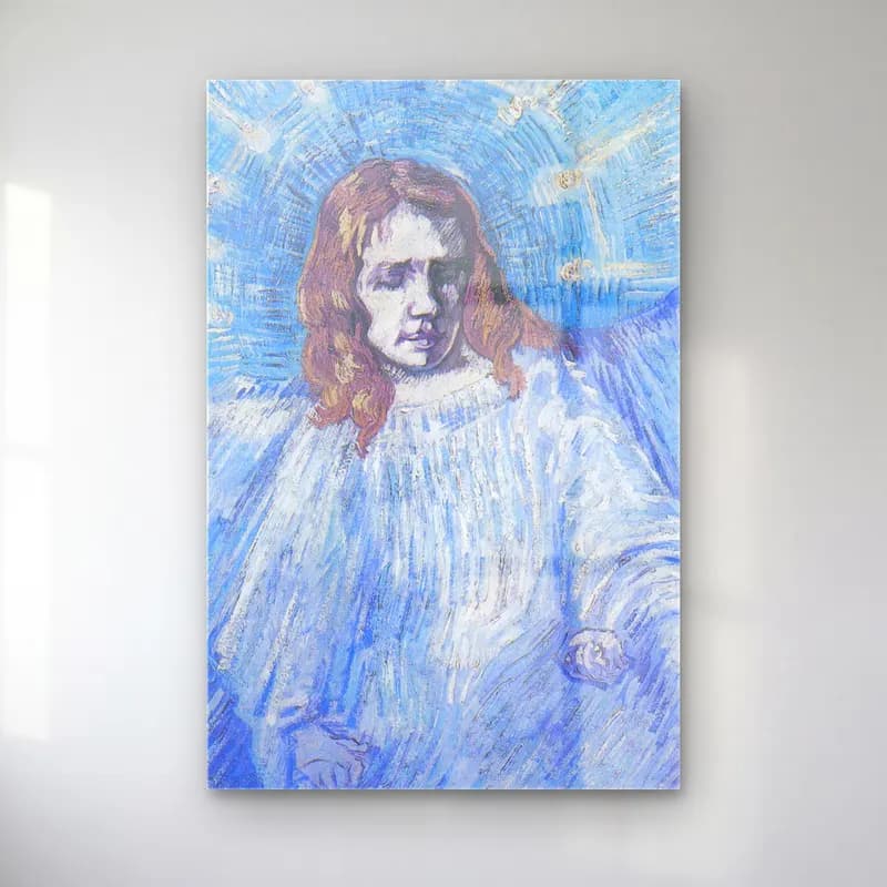 Vincent van Gogh – Half-figure of an Angel (after Rembrandt) cam tablo — Vincent van Gogh – Half-figure of an Angel (after Rembrandt) — empresyonist melek