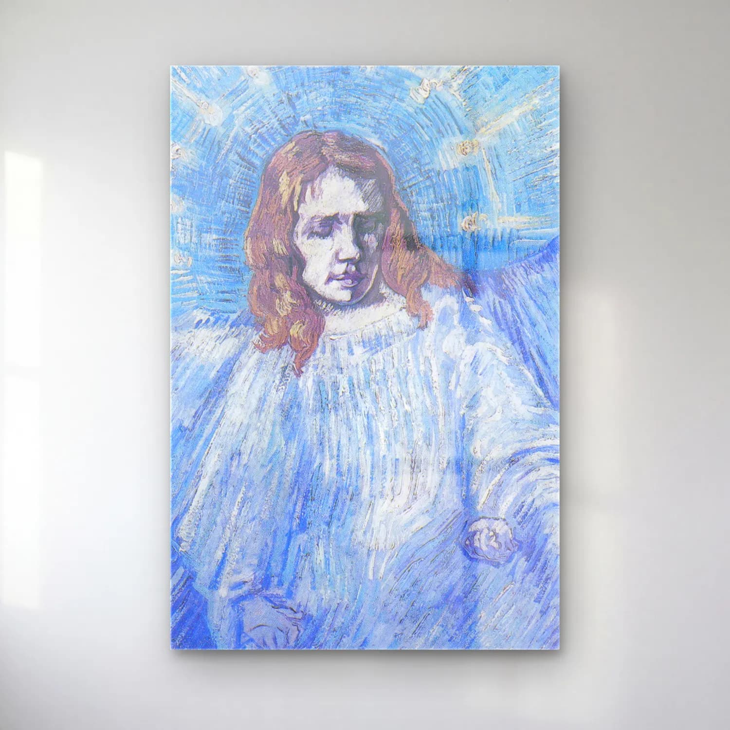 Vincent van Gogh – Half-figure of an Angel (after Rembrandt) cam tablo — Vincent van Gogh – Half-figure of an Angel (after Rembrandt) — empresyonist melek