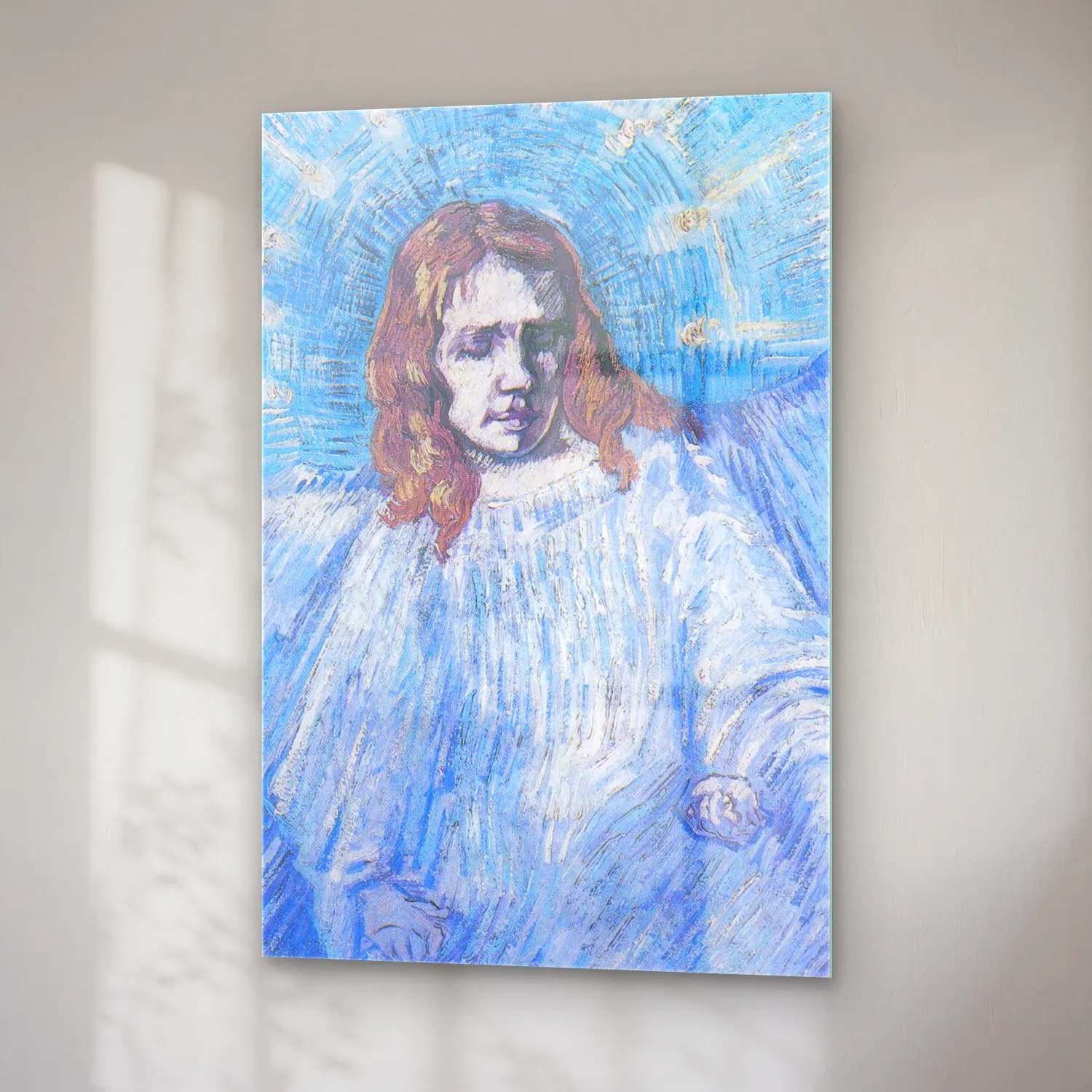 Vincent van Gogh – Half-figure of an Angel (after Rembrandt) cam tablo — sağ açıdan görünüm