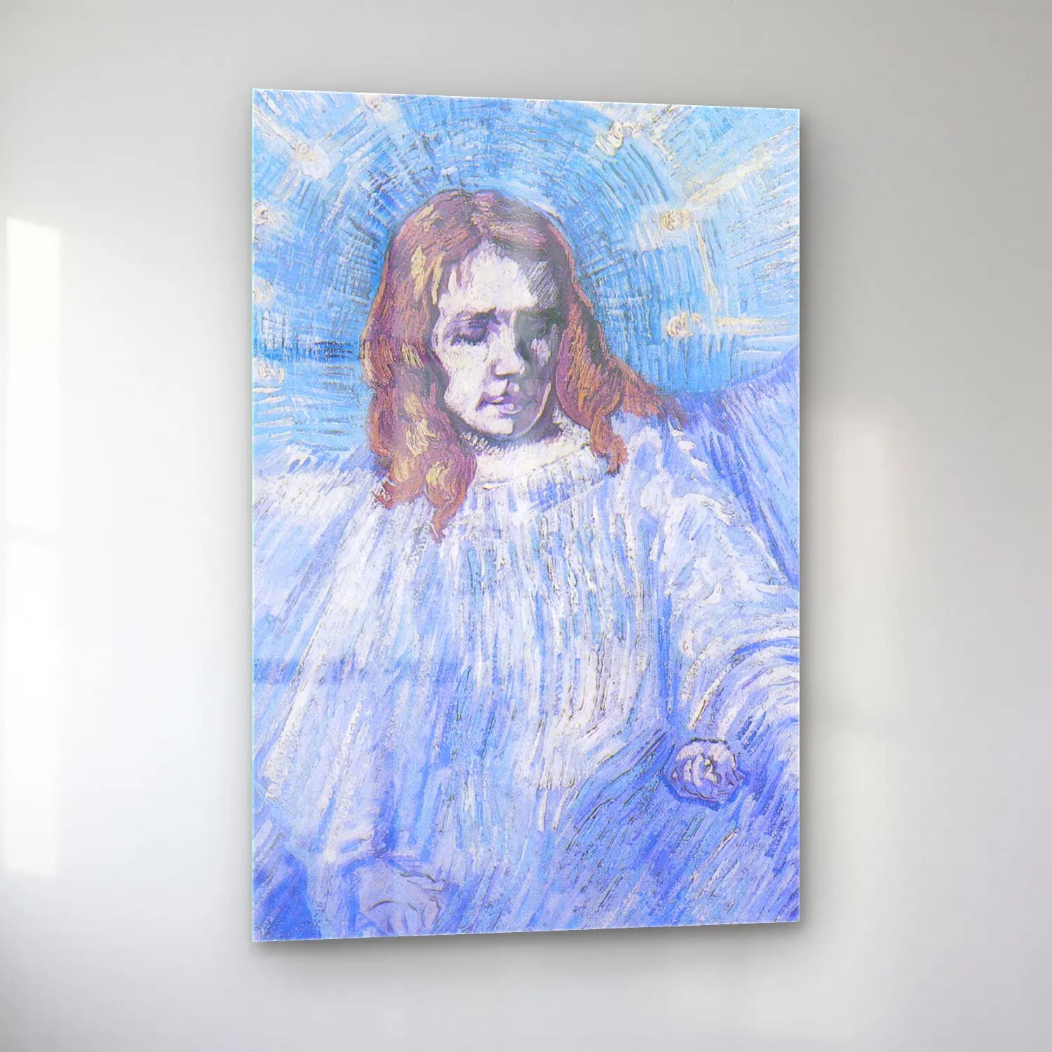 Vincent van Gogh – Half-figure of an Angel (after Rembrandt) cam tablo — sol açıdan görünüm