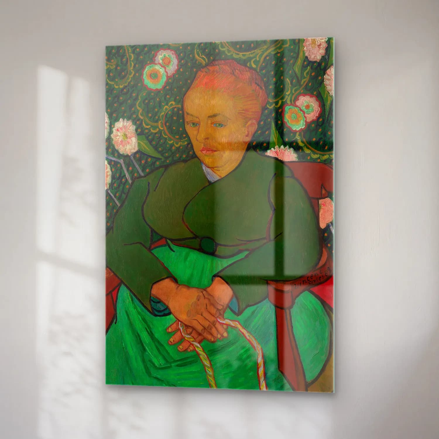 Vincent van Gogh – La Berceuse (Woman Rocking a Cradle Augustine-Alix Pellicot… cam tablo — sağ açıdan görünüm