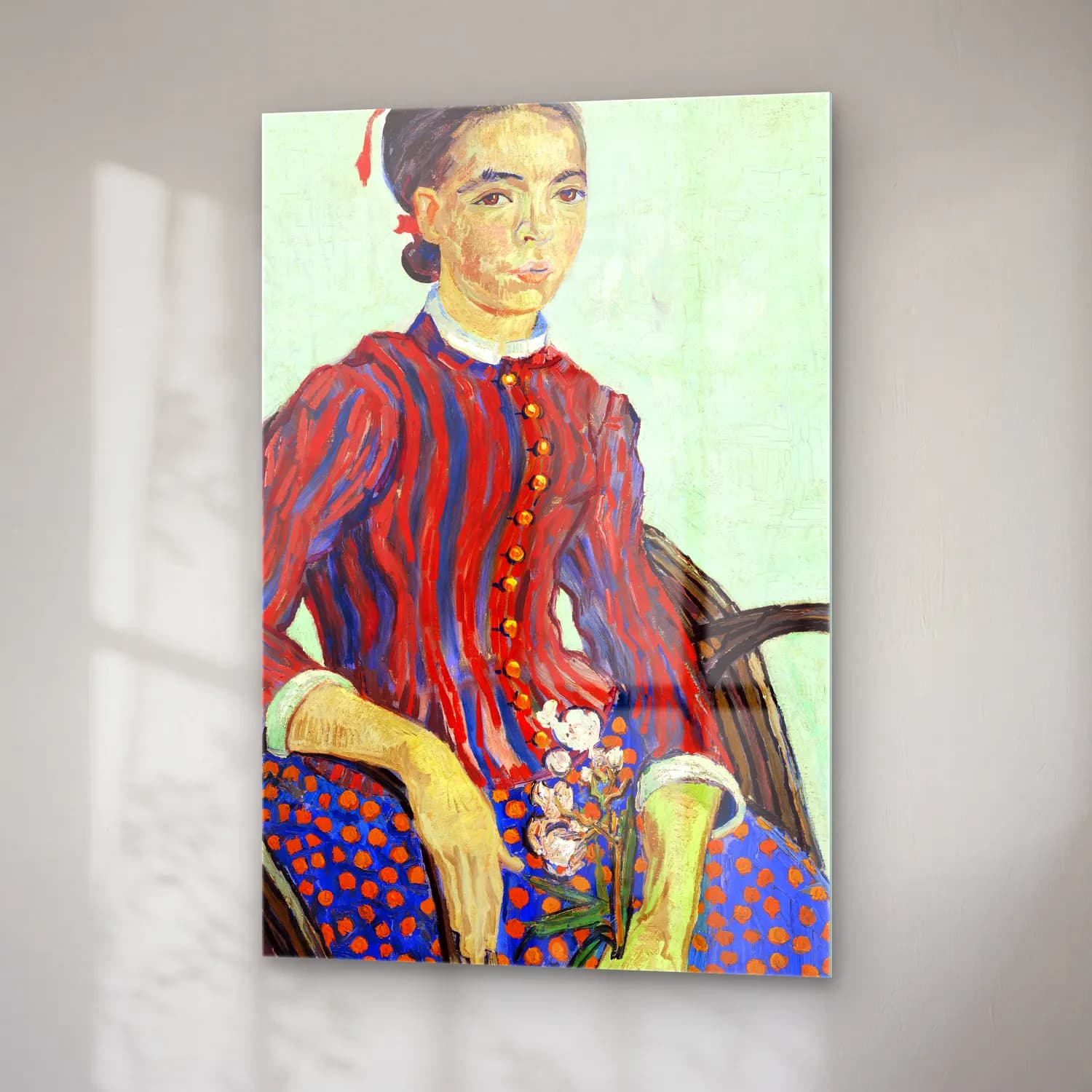 Vincent van Gogh – La Mousmé cam tablo — sağ açıdan görünüm