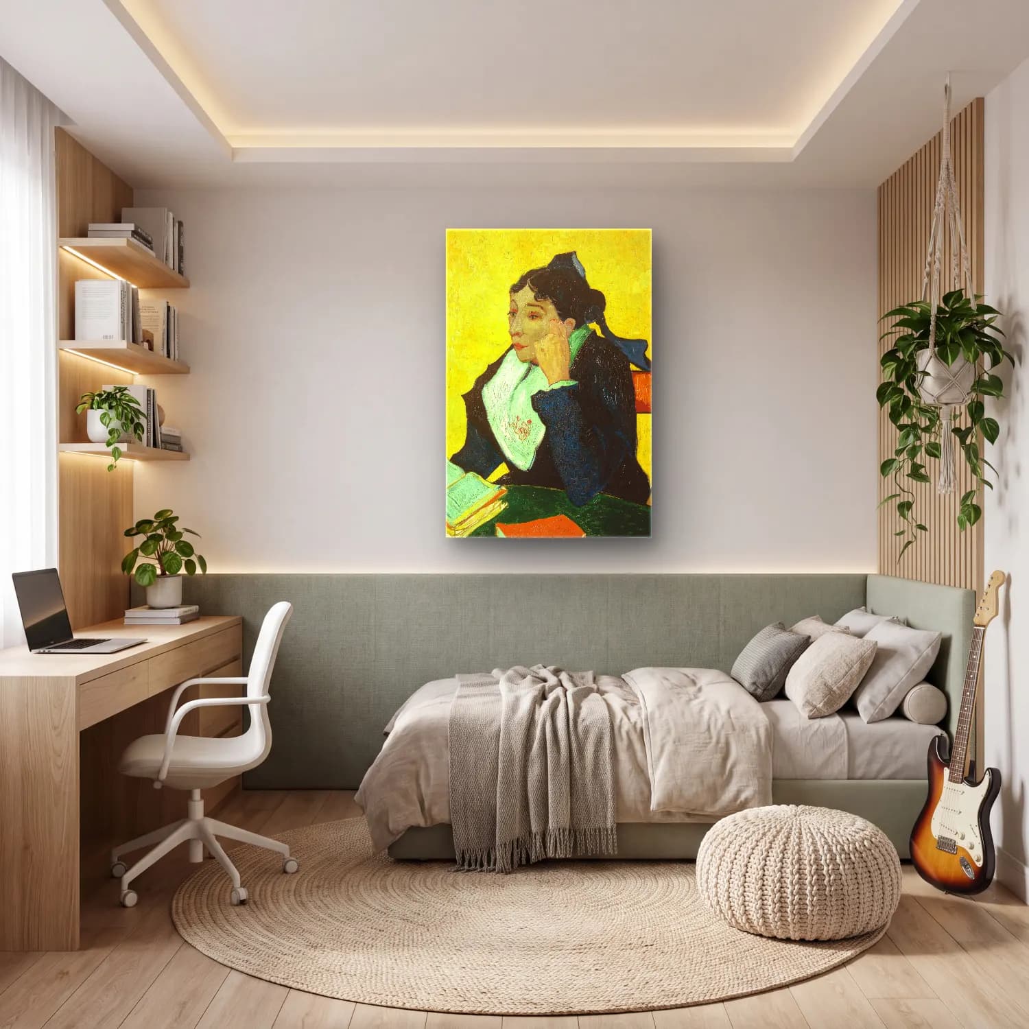 Vincent van Gogh – Madame Joseph-Michel Ginoux cam tablo — genç odasında