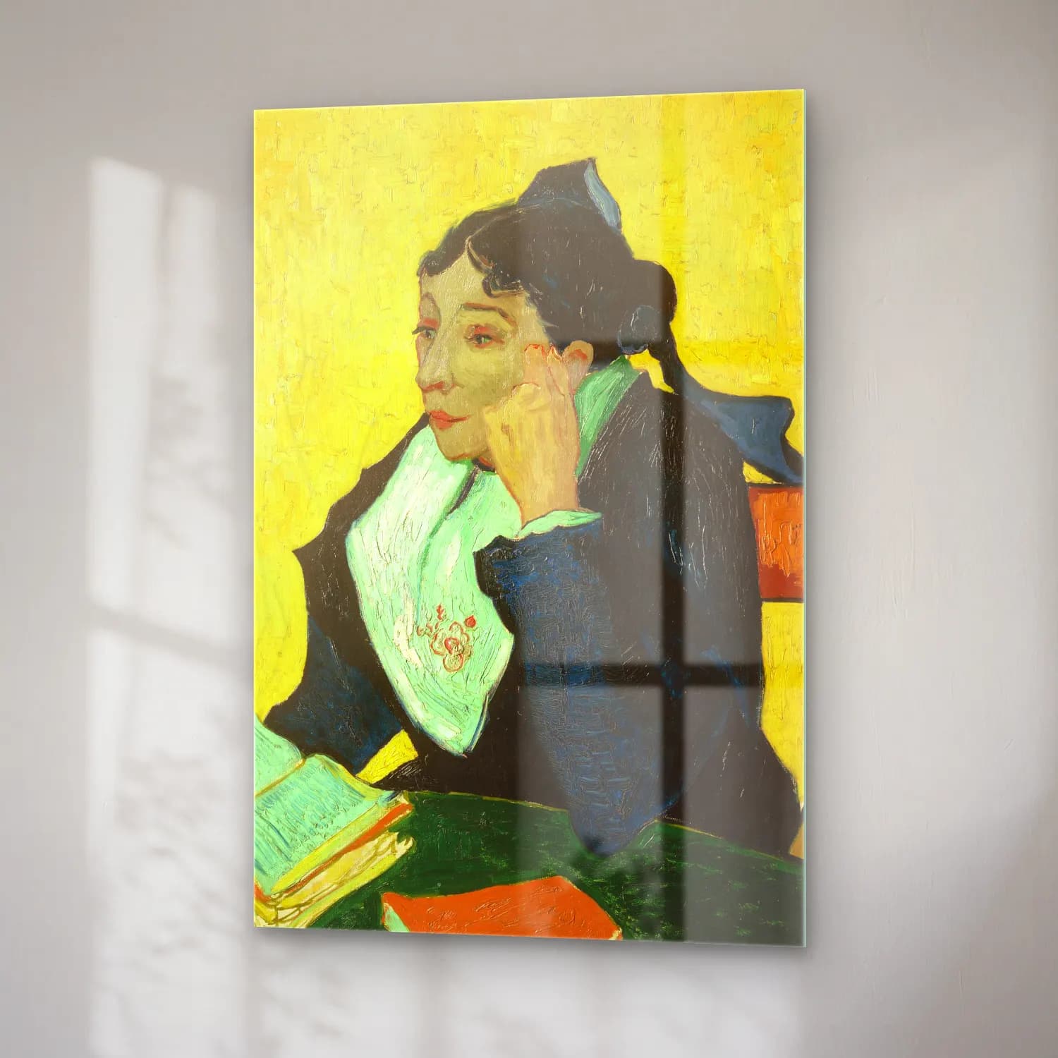 Vincent van Gogh – Madame Joseph-Michel Ginoux cam tablo — sağ açıdan görünüm