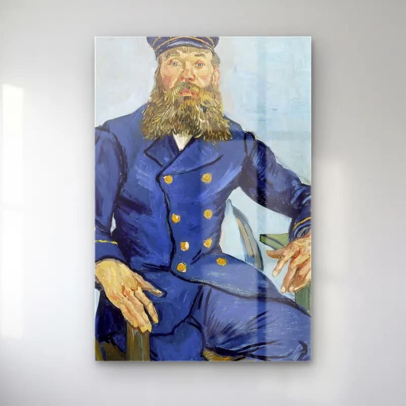 Vincent van Gogh – Portrait of the Postman Joseph Roulin cam tablo — Vincent van Gogh – Portrait of the Postman Joseph Roulin — empresyonist erkek portresi