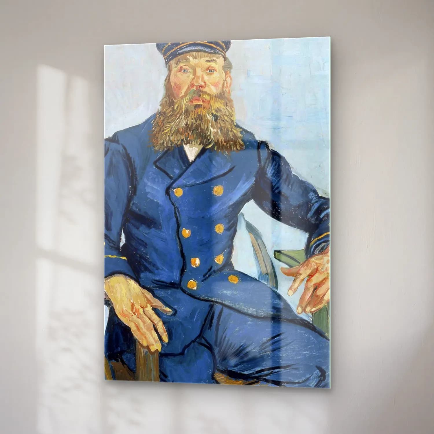 Vincent van Gogh – Portrait of the Postman Joseph Roulin cam tablo — sağ açıdan görünüm