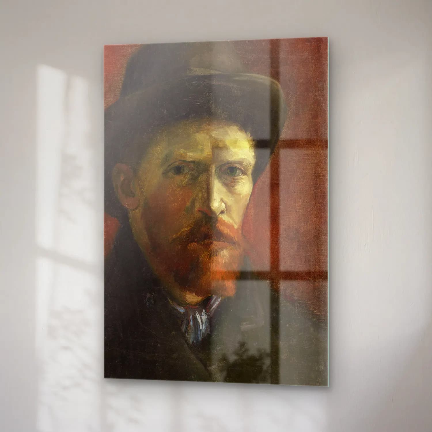 Vincent van Gogh – Self-Portrait with Dark Felt Hat cam tablo — sağ açıdan görünüm