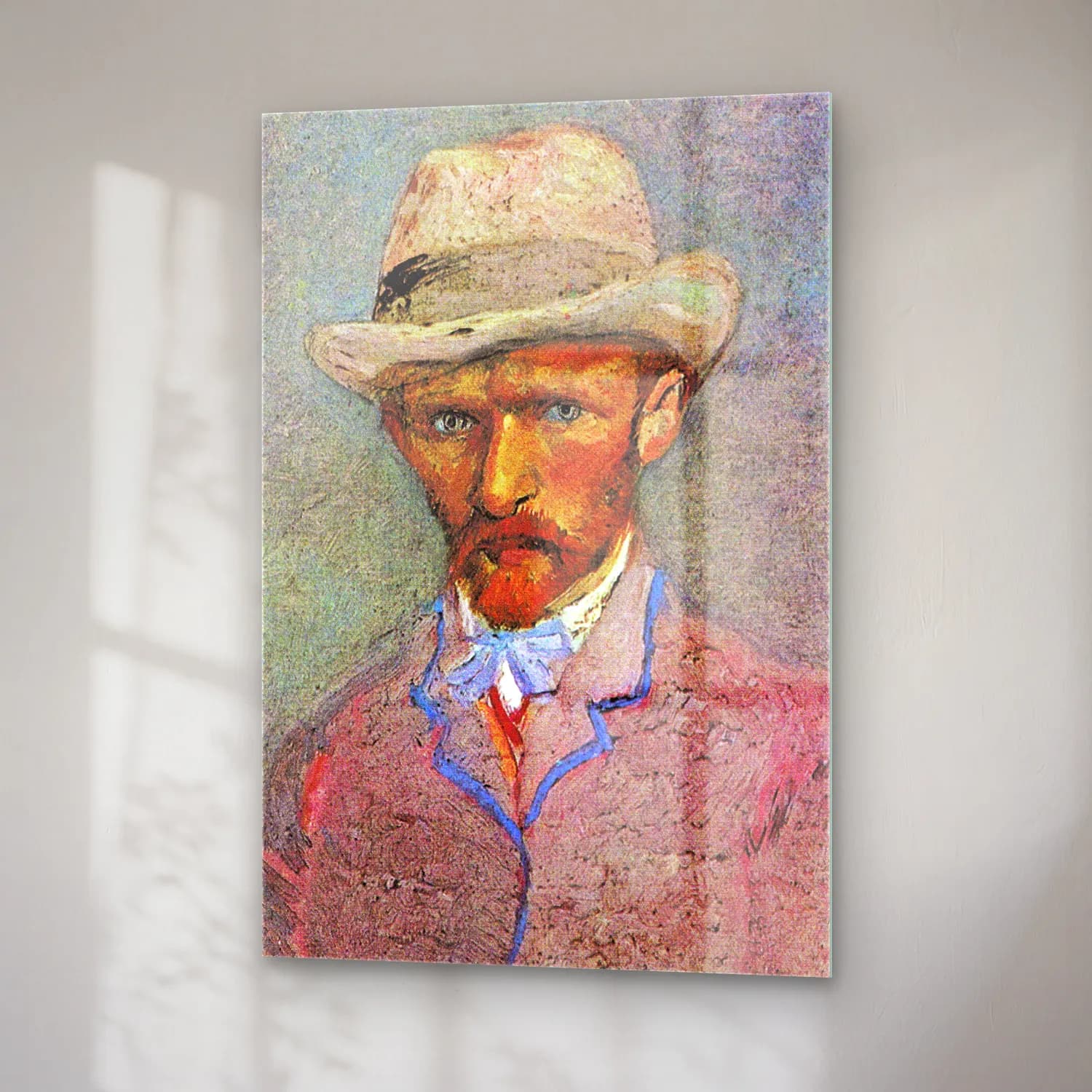 Vincent van Gogh – Self-Portrait with a Gray Straw Hat cam tablo — sağ açıdan görünüm
