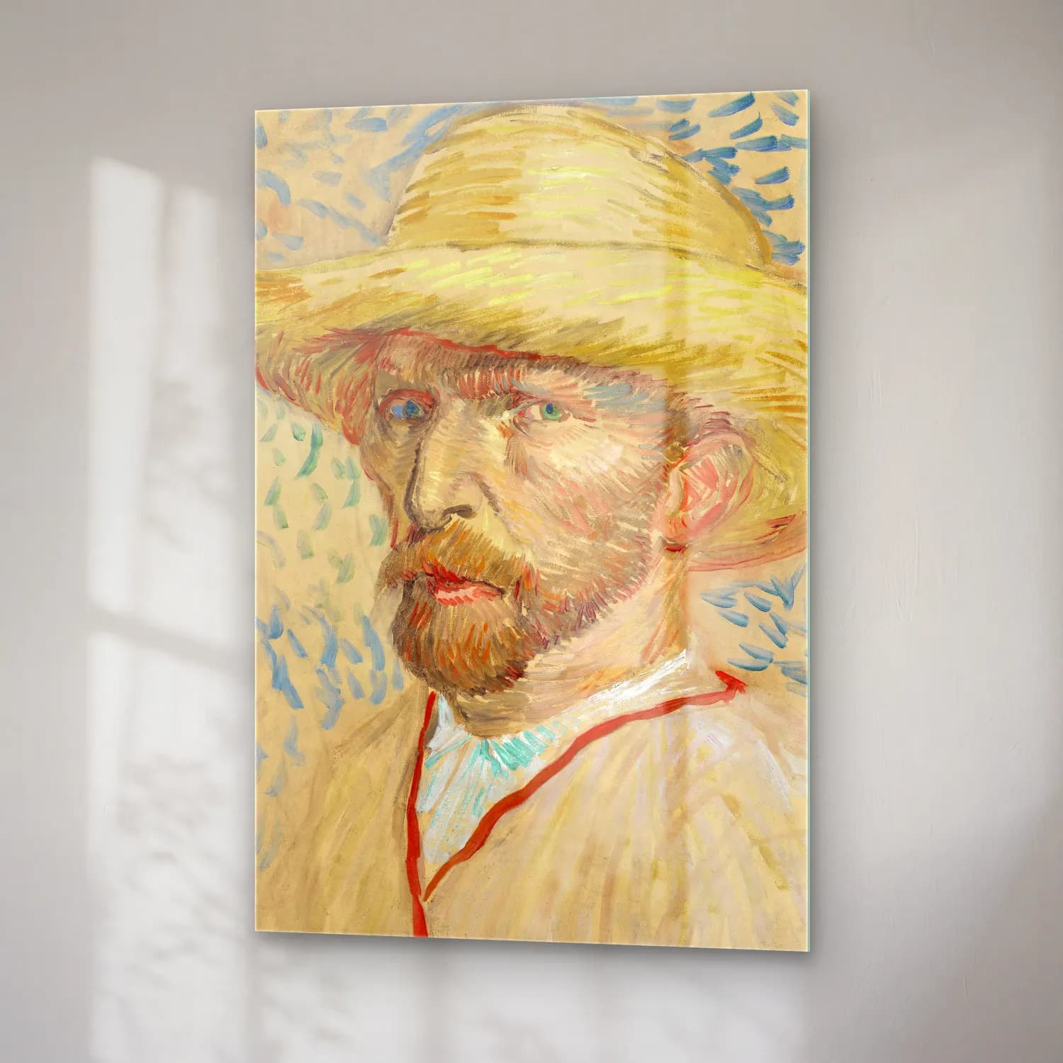 Vincent van Gogh – Self-Portrait with a Straw Hat cam tablo — sağ açıdan görünüm