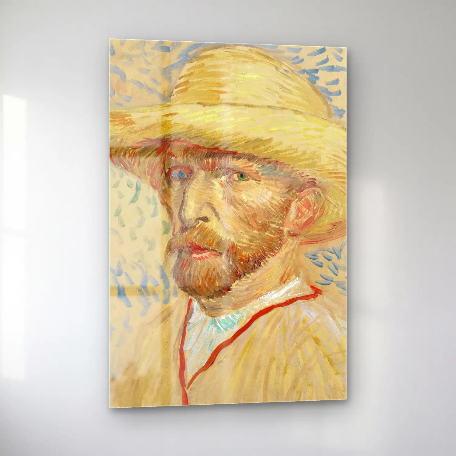 Vincent van Gogh – Self-Portrait with a Straw Hat cam tablo — sol açıdan görünüm
