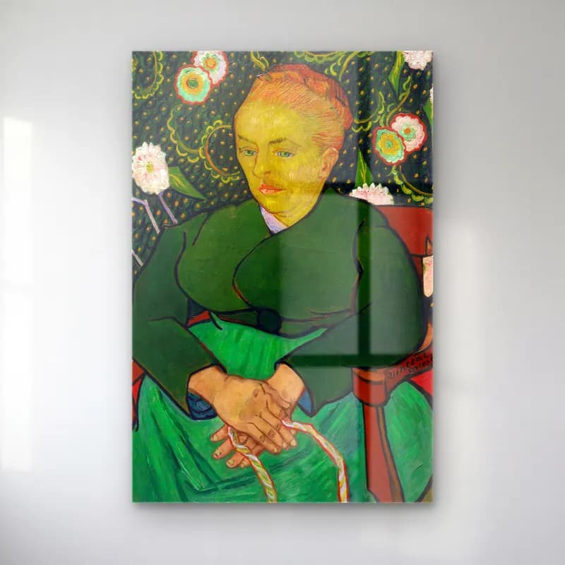 Vincent van Gogh – The Berceuse, Woman Rocking a Cradle cam tablo — Vincent van Gogh – The Berceuse, Woman Rocking a Cradle — empresyonist kadın portresi
