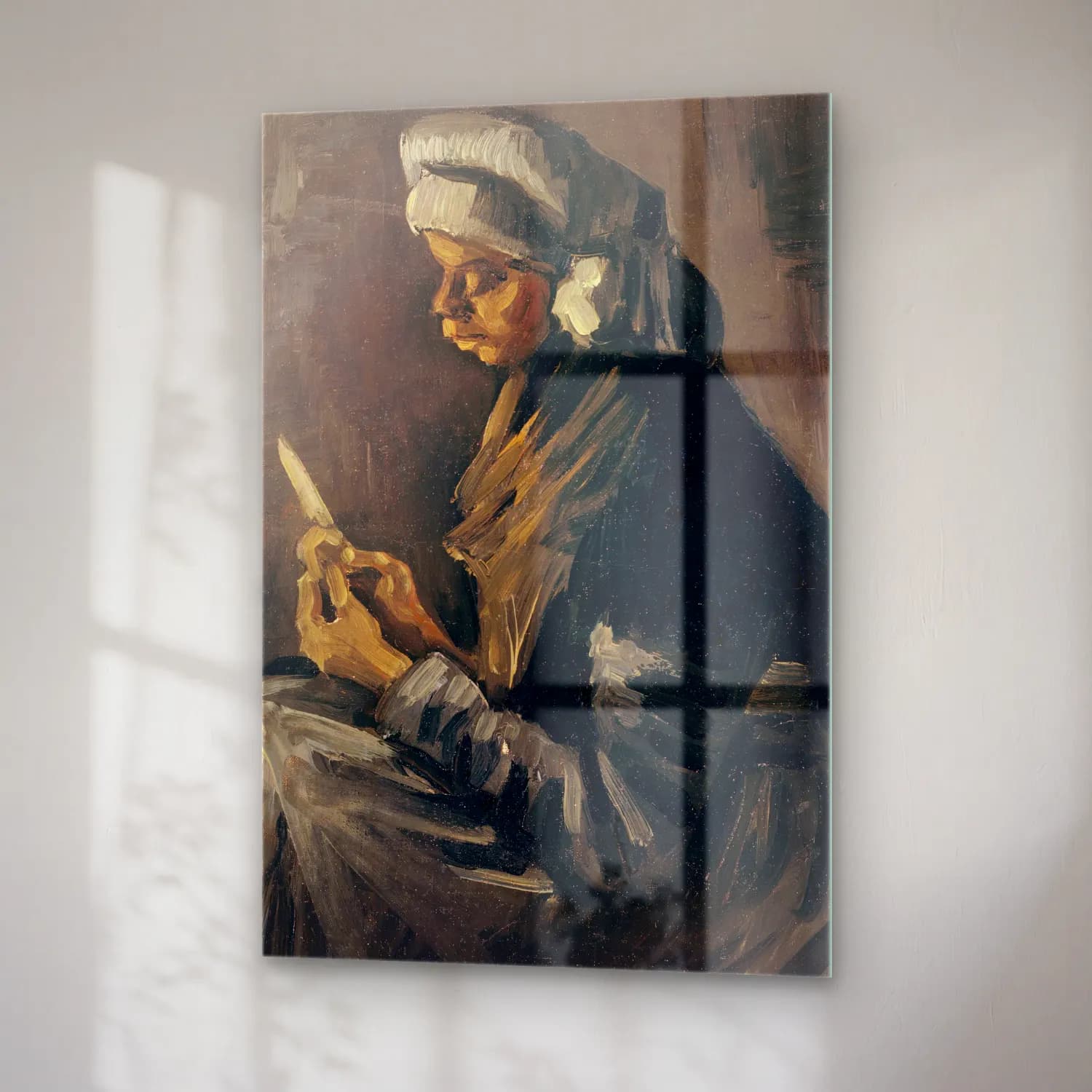 Vincent van Gogh – The Potato Peeler cam tablo — sağ açıdan görünüm