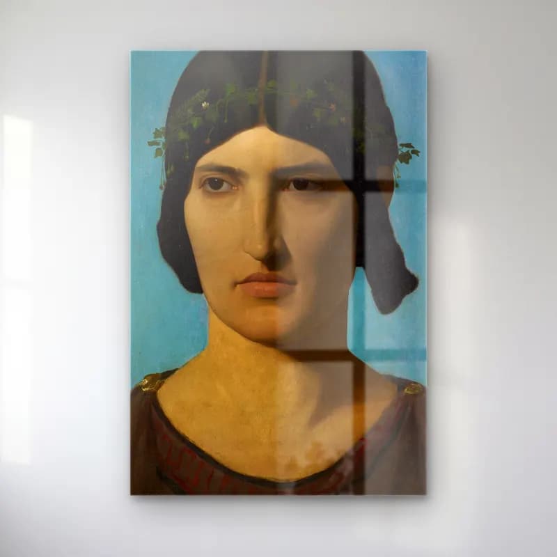 Jean-Léon Gérôme – Head of an Italian Woman cam tablo — Jean-Léon Gérôme – Head of an Italian Woman — yağlı boya kadın portresi