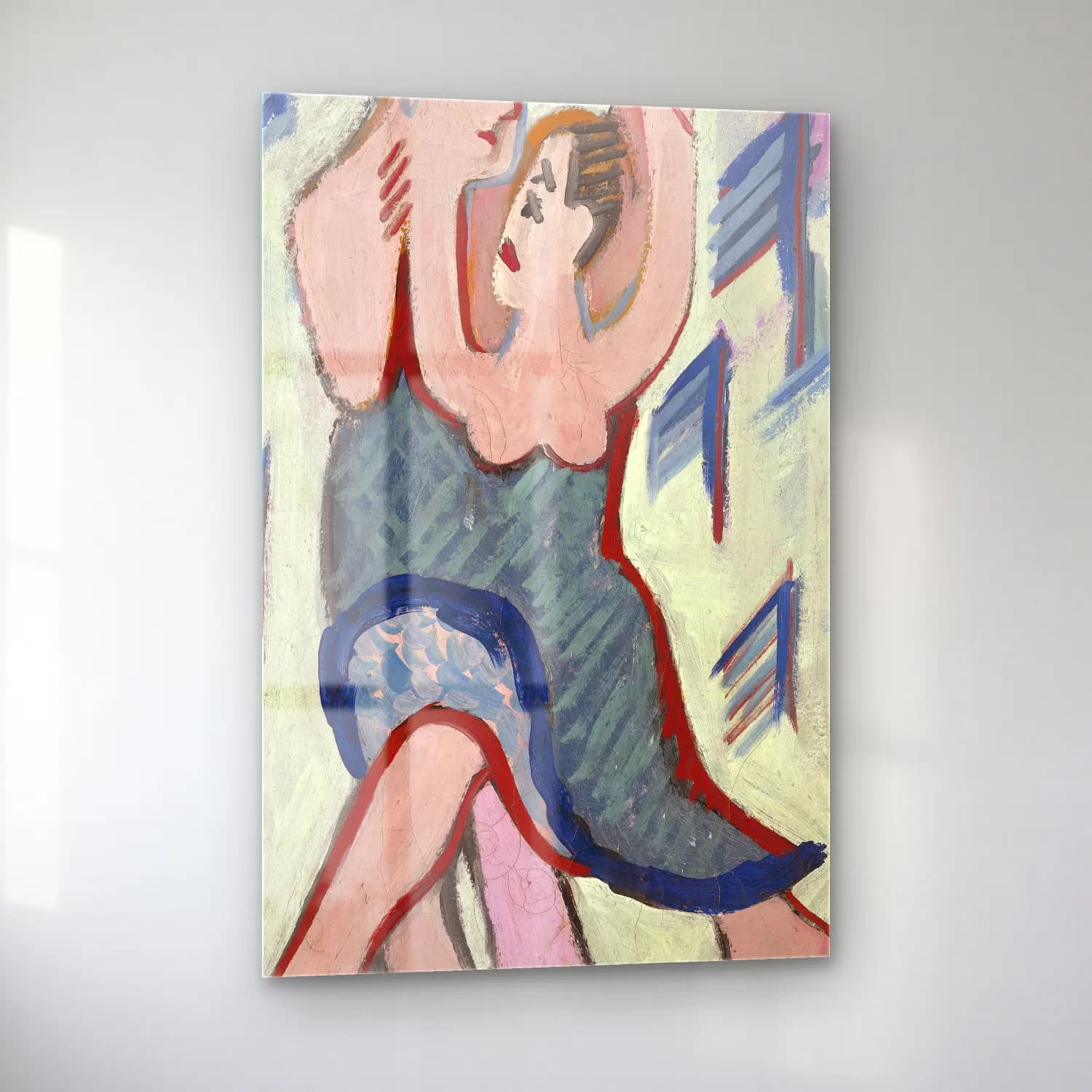 Ernst Ludwig Kirchner – Dancing Couple in the Snow (reverse) cam tablo — sol açıdan görünüm