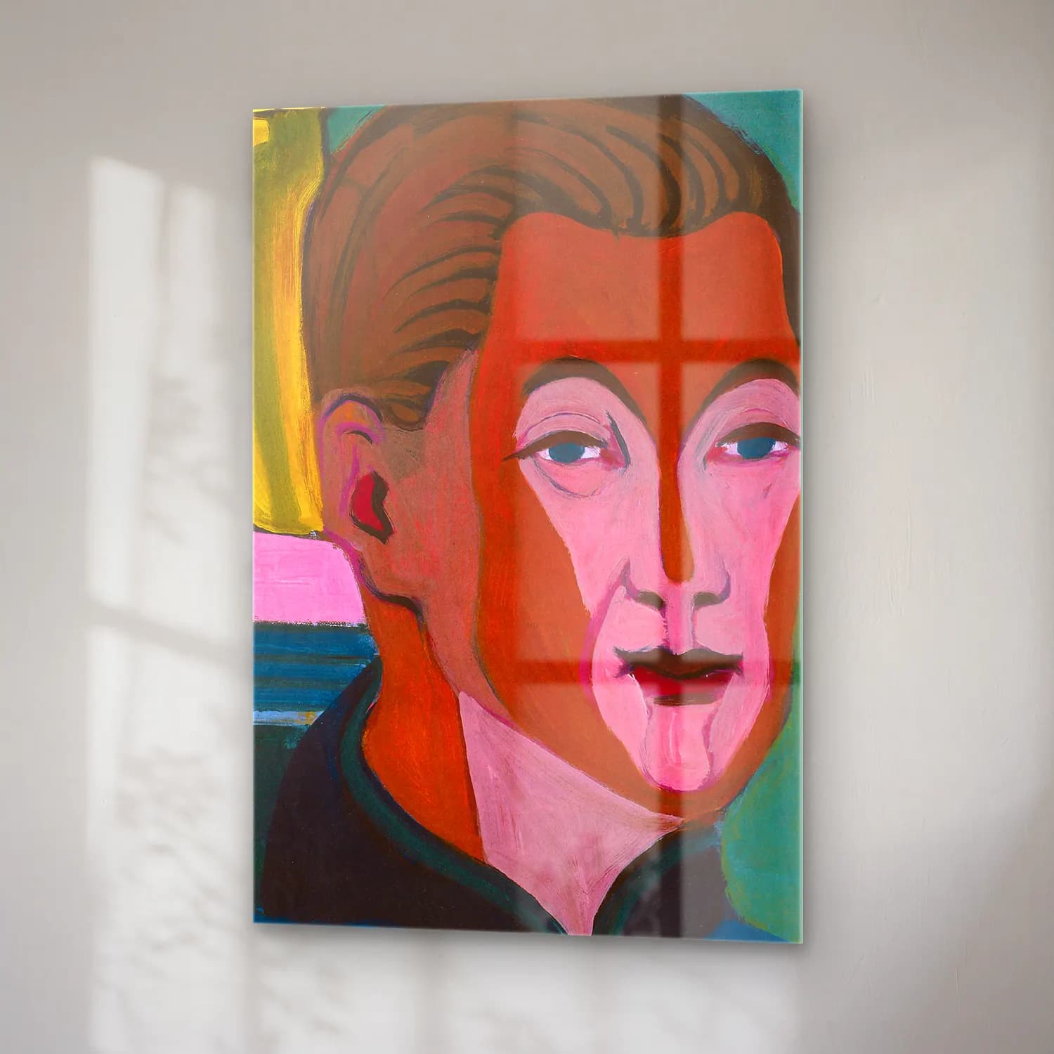 Ernst Ludwig Kirchner – Self Portrait – Pastel Tonlar cam tablo — sağ açıdan görünüm