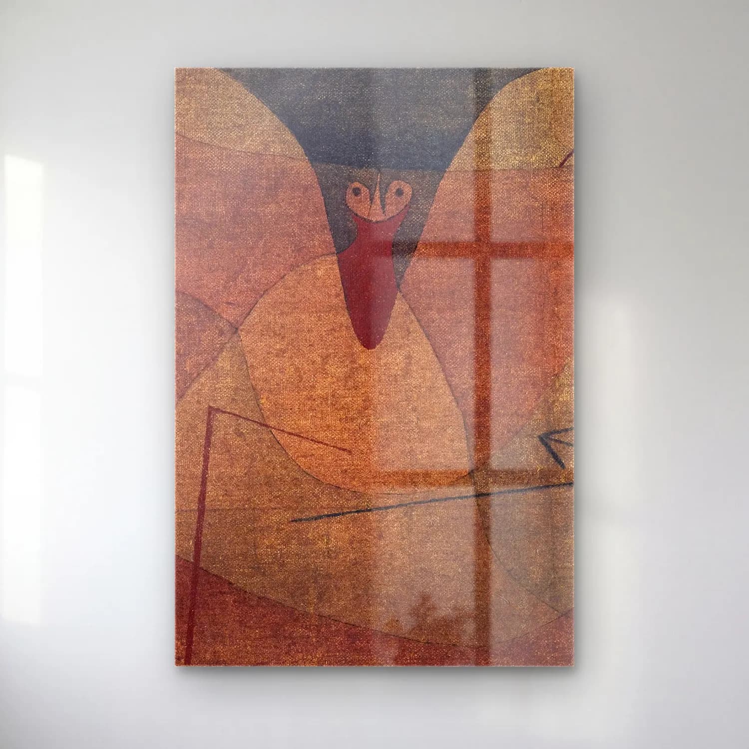 Paul Klee – Aviatic Evolution cam tablo — Paul Klee – Aviatic Evolution — modern soyut erkek portresi