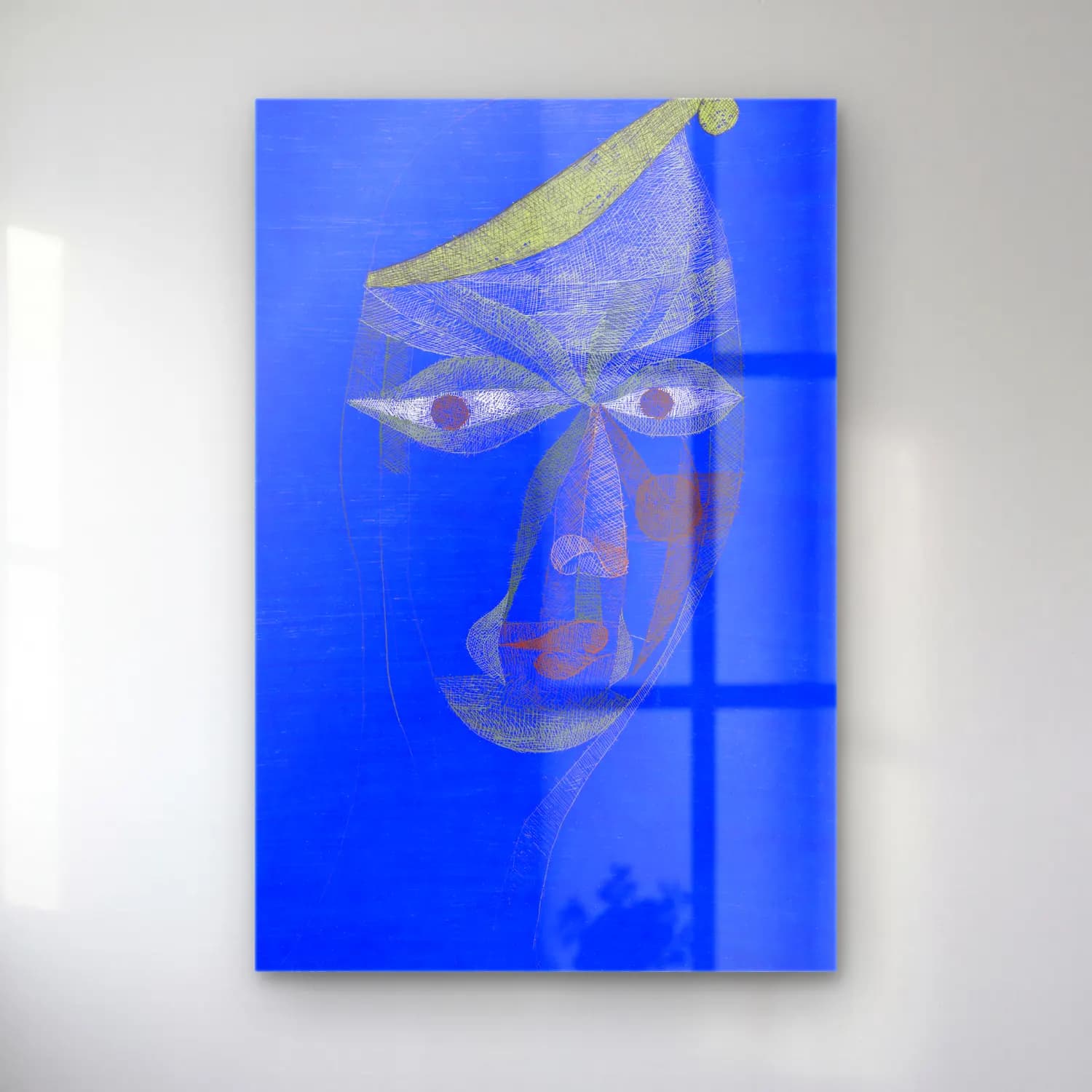 Paul Klee – Bildnis eines Asiaten (Portrait of an Oriental) cam tablo — Paul Klee – Bildnis eines Asiaten (Portrait of an Oriental) — modern soyut soyut yüz