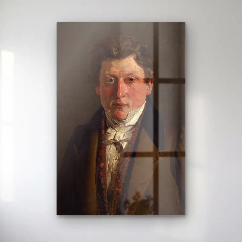 Christen Købke – Portrait of the Artist´s Cousin and Brother-in-Law, the… cam tablo — Christen Købke – Portrait of the Artist´s Cousin and Brother-in-Law, the… — yağlı boya erkek portresi