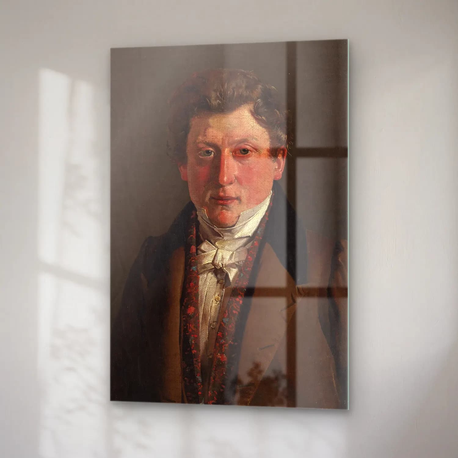 Christen Købke – Portrait of the Artist´s Cousin and Brother-in-Law, the… cam tablo — sağ açıdan görünüm