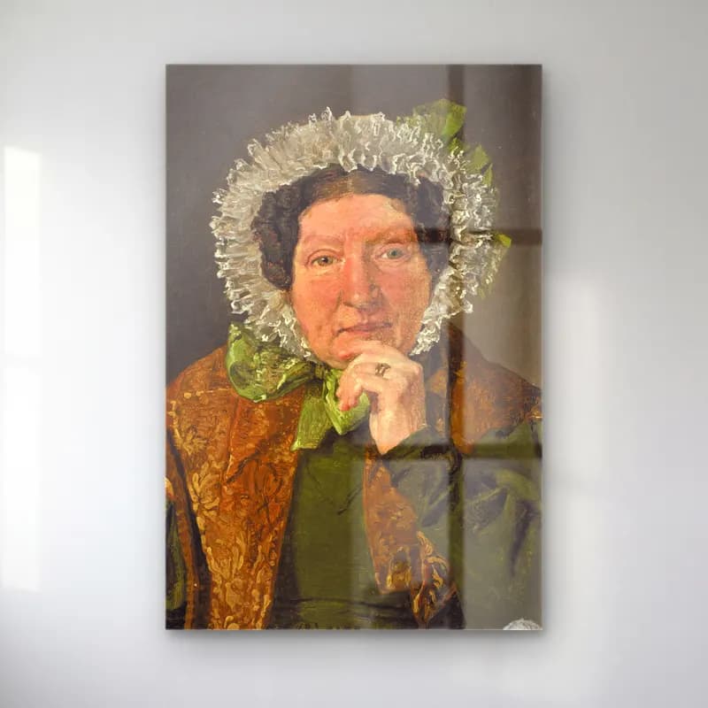 Christen Købke – Portrait of the Artist´s Mother, Cecilia Margrethe Købke,… cam tablo — Christen Købke – Portrait of the Artist´s Mother, Cecilia Margrethe Købke,… — yağlı boya kadın portresi