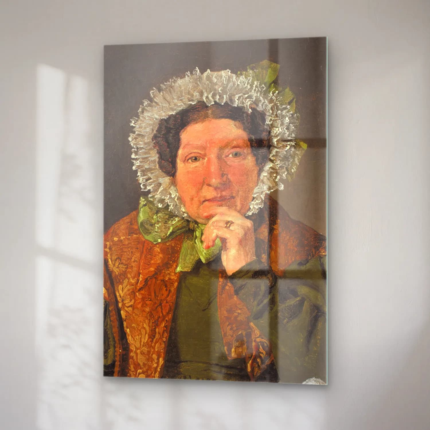 Christen Købke – Portrait of the Artist´s Mother, Cecilia Margrethe Købke,… cam tablo — sağ açıdan görünüm
