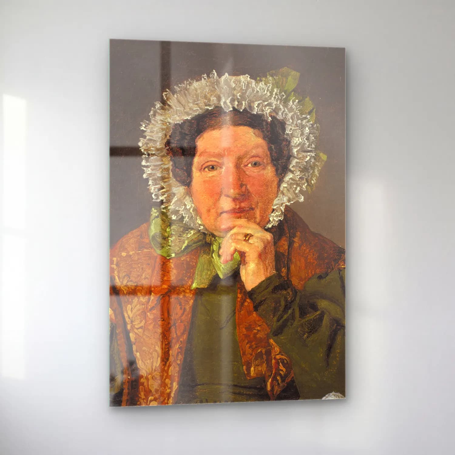 Christen Købke – Portrait of the Artist´s Mother, Cecilia Margrethe Købke,… cam tablo — sol açıdan görünüm