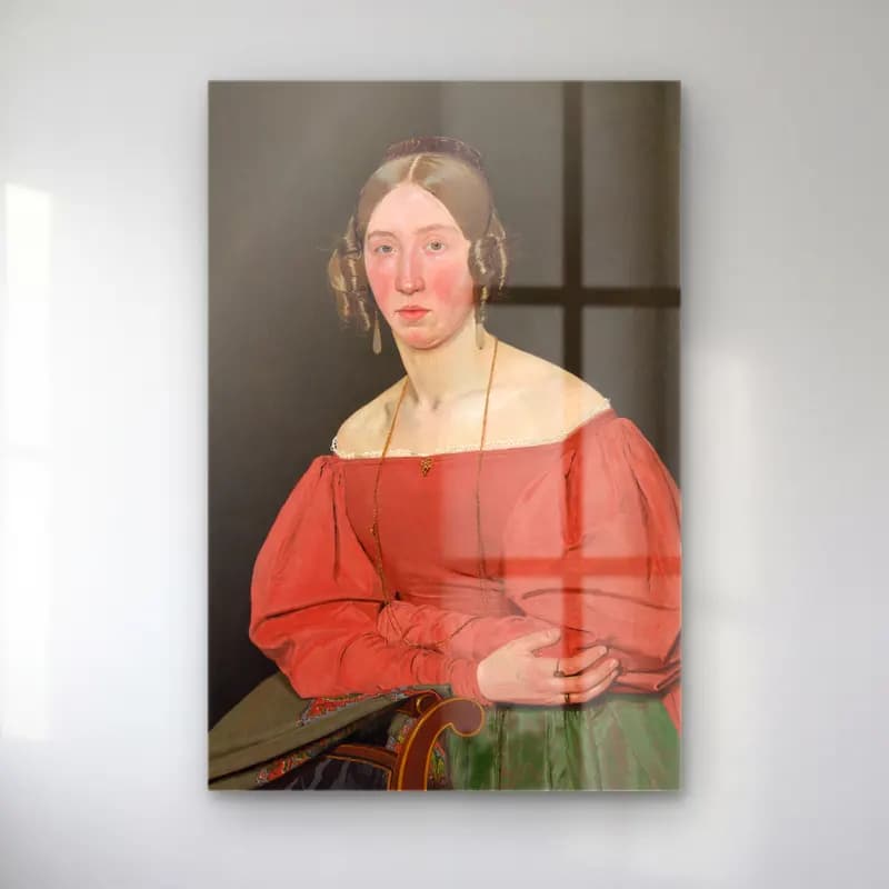 Christen Købke – Portrait of the Artist´s Sister, Cecilie Margrethe… cam tablo — Christen Købke – Portrait of the Artist´s Sister, Cecilie Margrethe… — yağlı boya kadın portresi