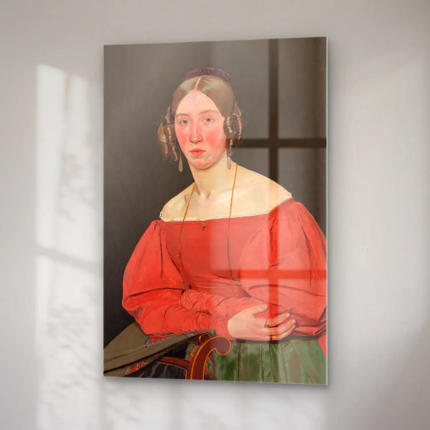 Christen Købke – Portrait of the Artist´s Sister, Cecilie Margrethe… cam tablo — sağ açıdan görünüm
