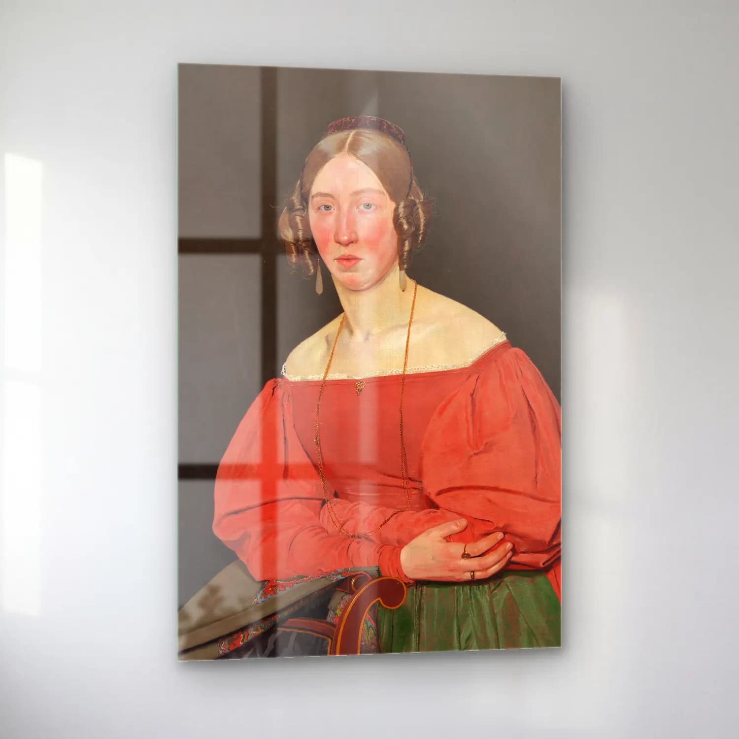 Christen Købke – Portrait of the Artist´s Sister, Cecilie Margrethe… cam tablo — sol açıdan görünüm