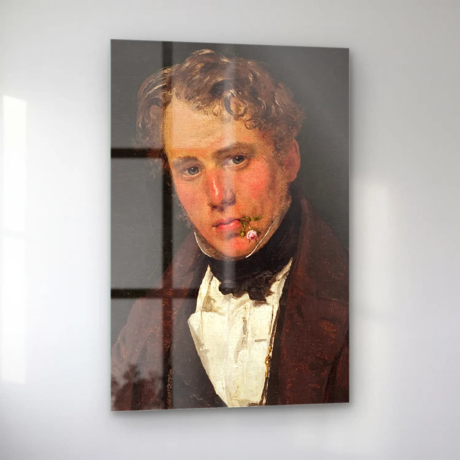 Christen Købke – Portrait of the Painter Wilhelm Marstrand cam tablo — sol açıdan görünüm