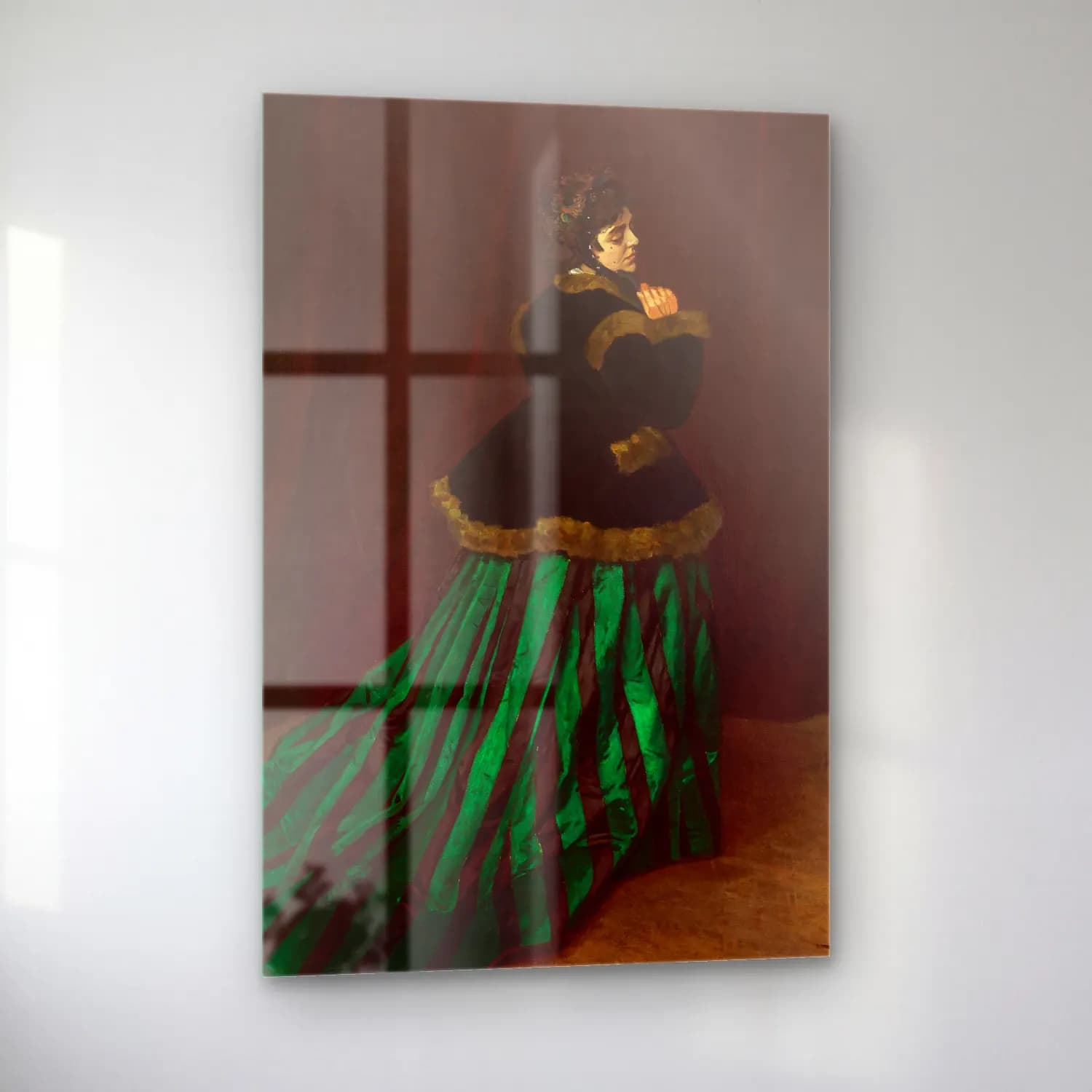 Claude Monet – Camille (The Woman in the Green Dress) cam tablo — sol açıdan görünüm