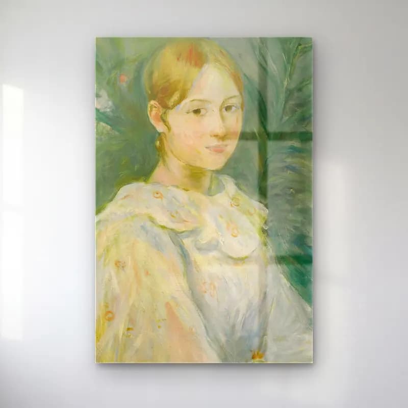 Berthe Morisot – Alice Gamby En Buste cam tablo — Berthe Morisot – Alice Gamby En Buste — empresyonist kız çocuğu portresi