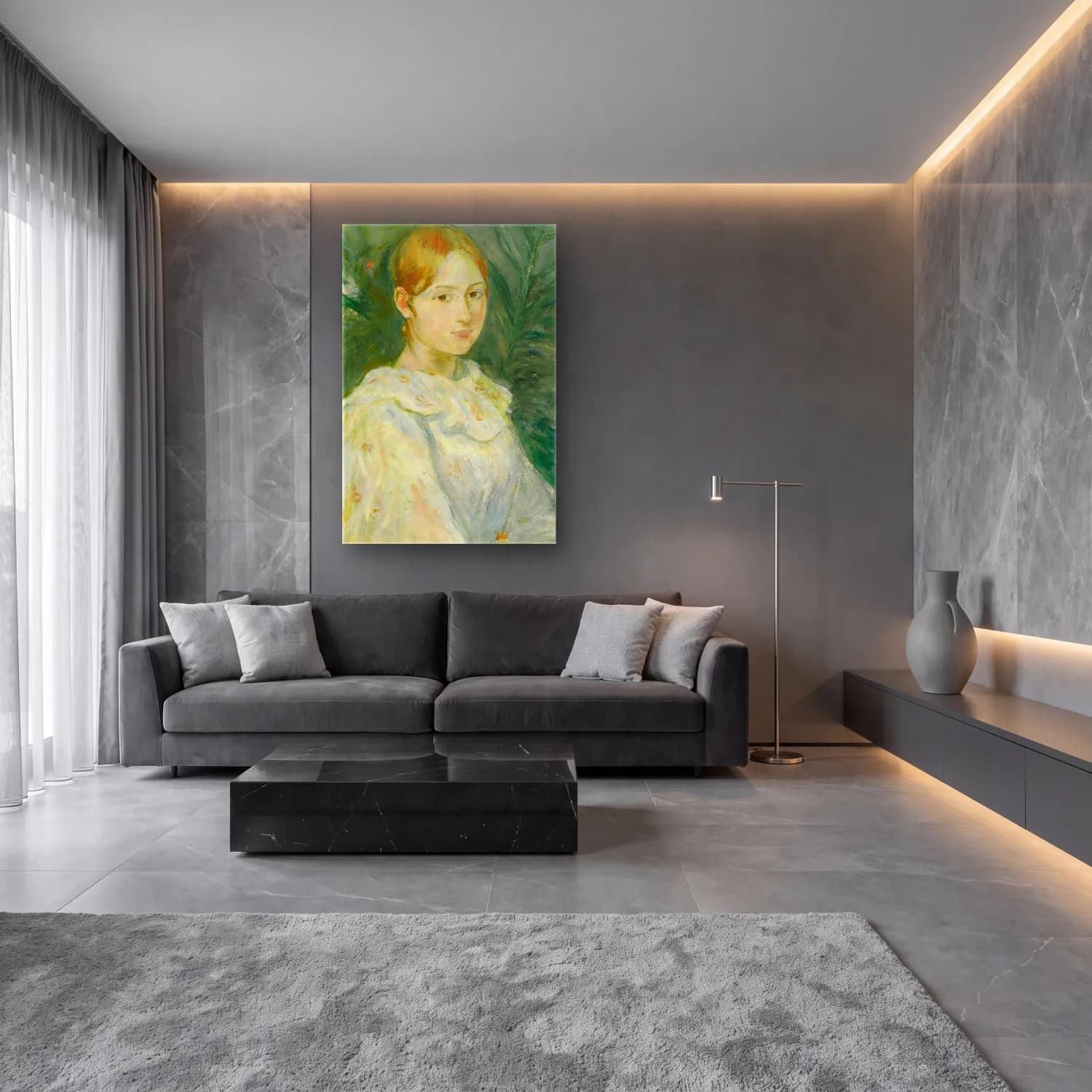 Berthe Morisot – Alice Gamby En Buste cam tablo — lüks salon duvarında