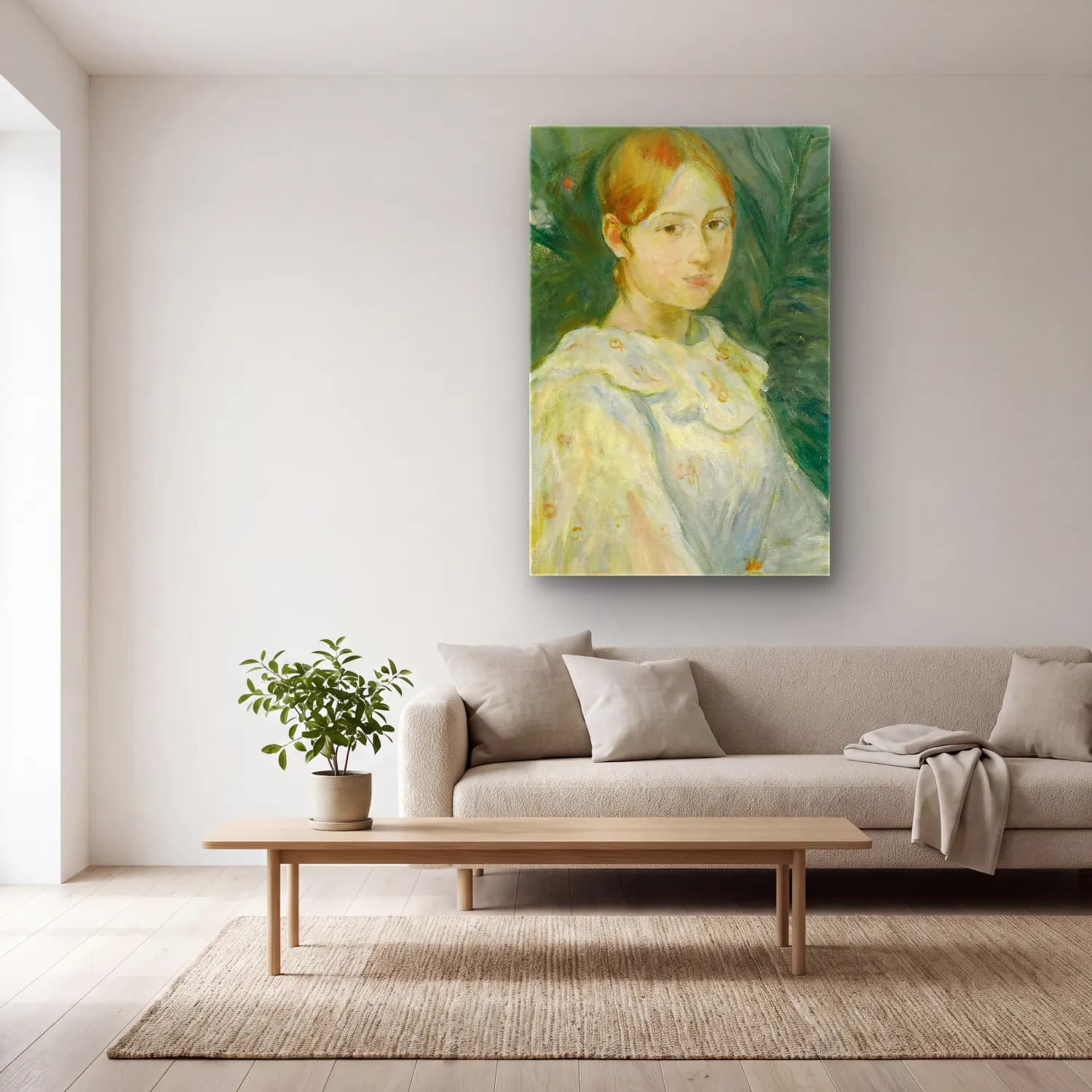 Berthe Morisot – Alice Gamby En Buste cam tablo — açık renk salonda