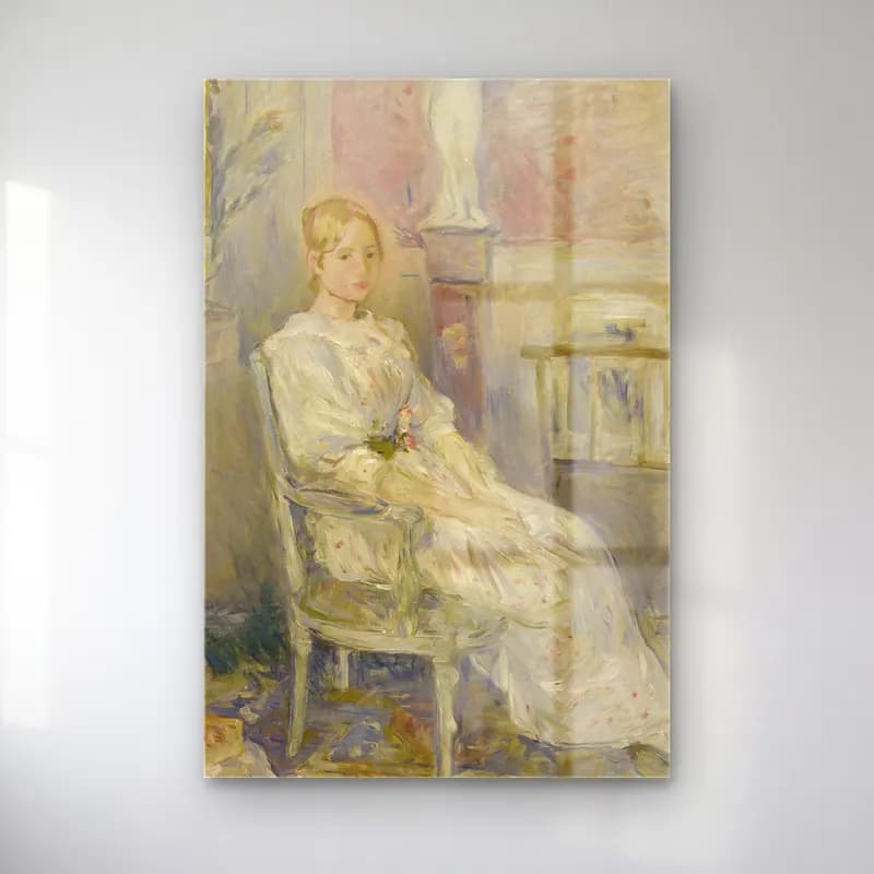 Berthe Morisot – Alice Gamby dans le salon cam tablo — Berthe Morisot – Alice Gamby dans le salon — empresyonist kız çocuğu portresi