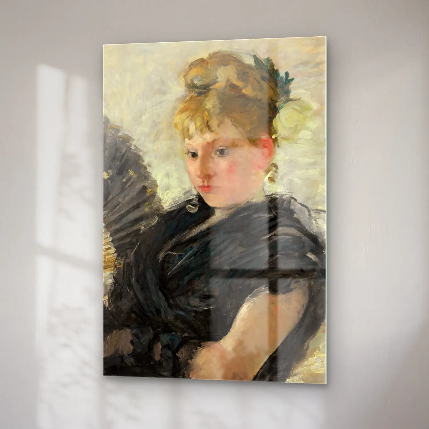 Berthe Morisot – Femme À L’éventail cam tablo — sağ açıdan görünüm