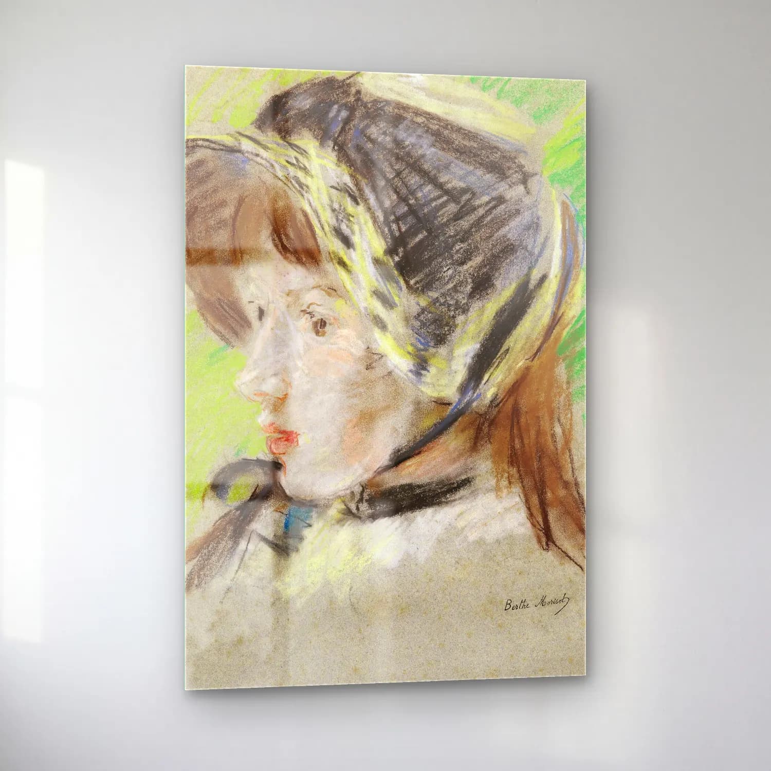 Berthe Morisot – Jeanne Pontillon À La Capeline cam tablo — sol açıdan görünüm
