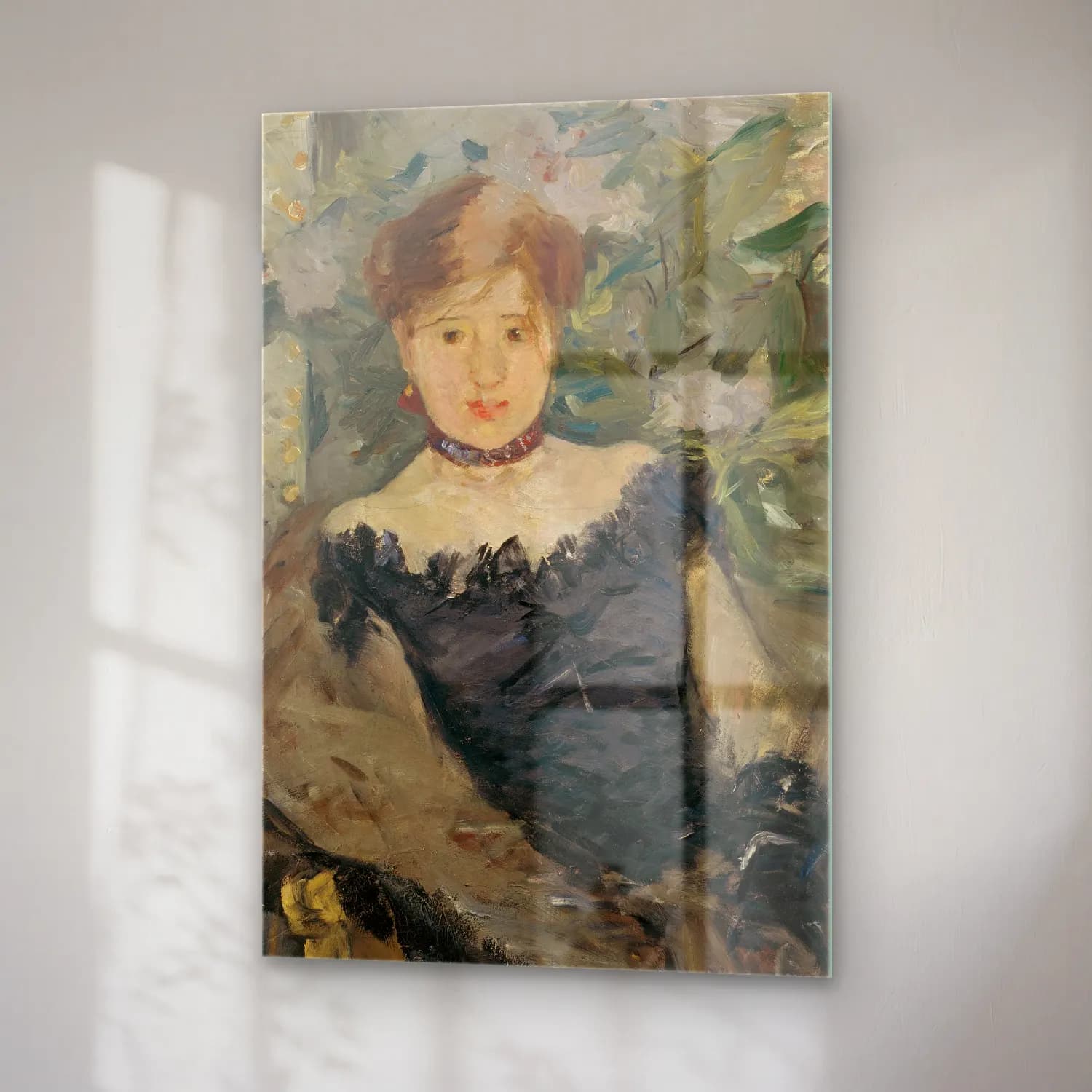 Berthe Morisot – Le Corsage Noir cam tablo — sağ açıdan görünüm