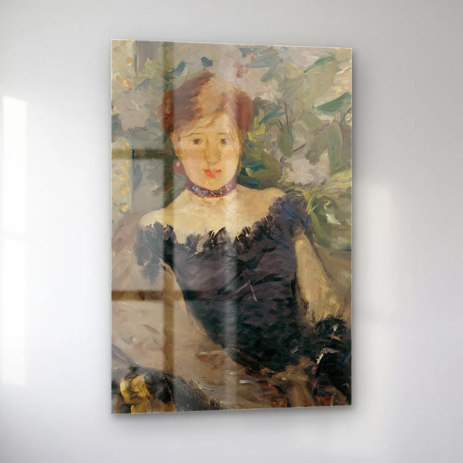Berthe Morisot – Le Corsage Noir cam tablo — sol açıdan görünüm